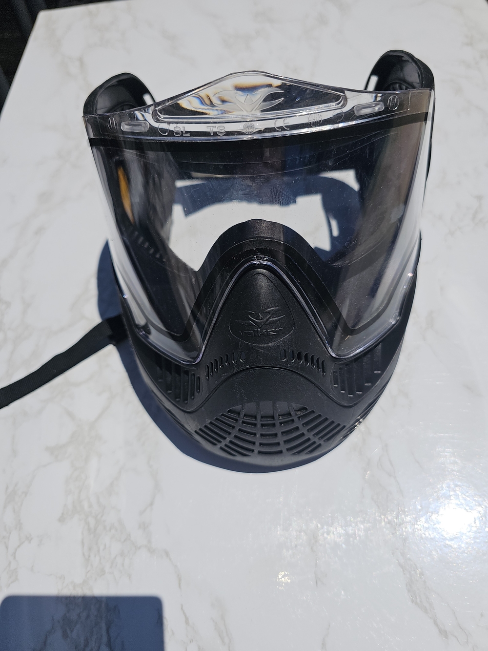 Paintball MASK- Full Face Black Protective Mask with Clear Visor